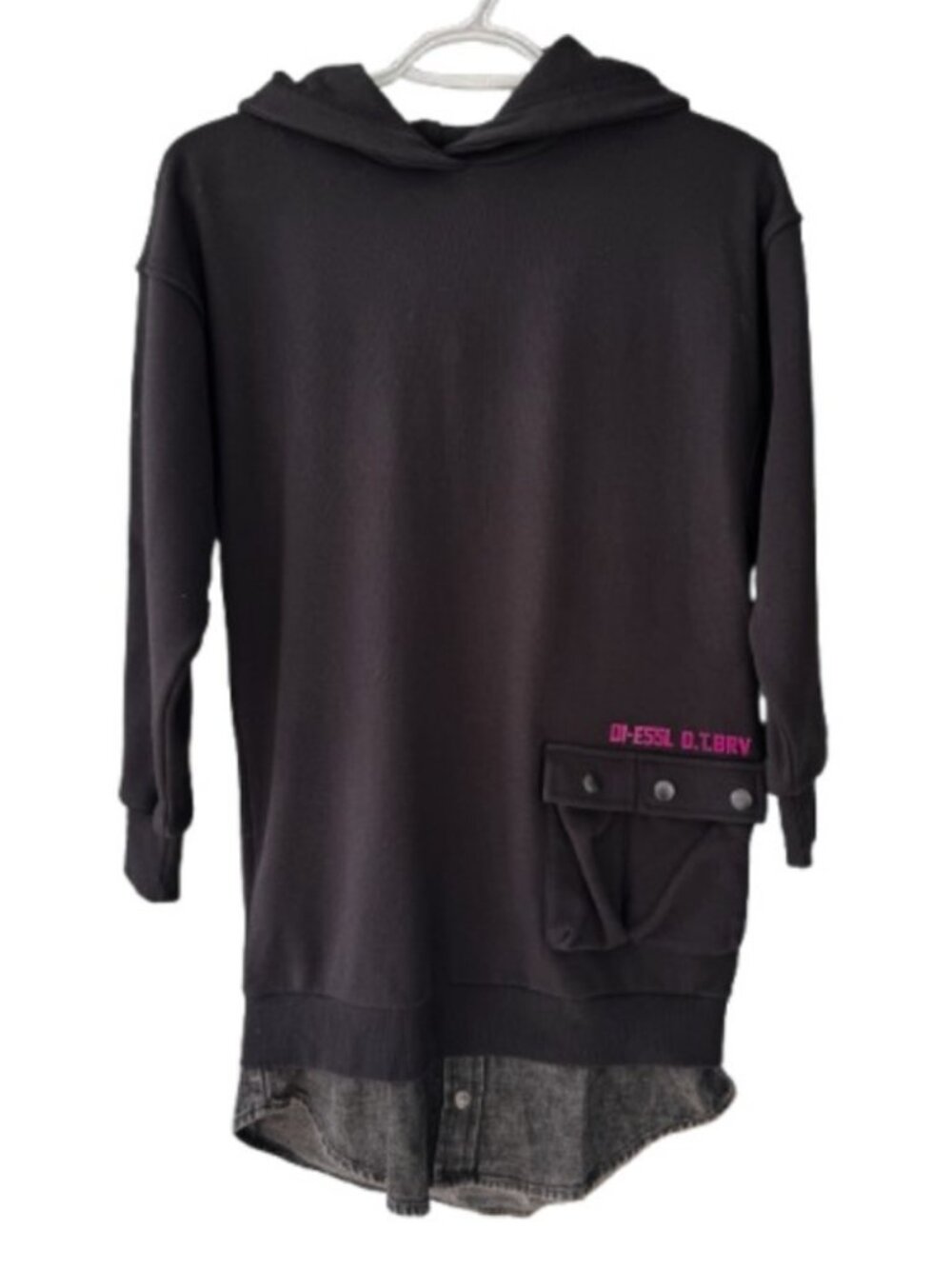 Diesel hoodie dress/ oversized hoodie black kids' size M